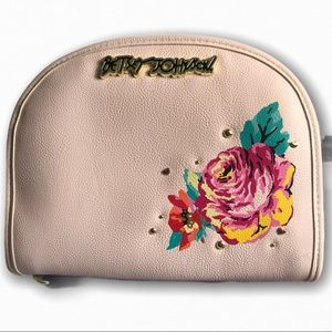 Betsey Johnson Blush Crossbody Purse Bag Floral